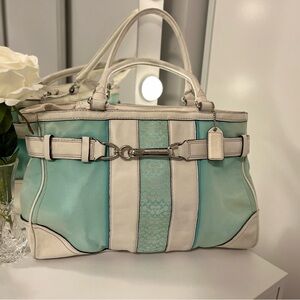 SOLD🚫 Make any offer! Coach Blue Hamptons Beach Bag